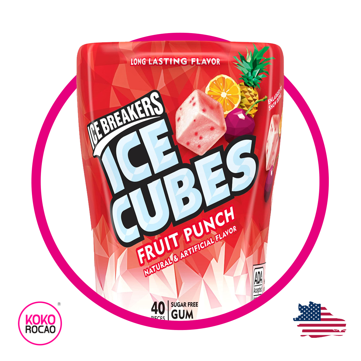 Ice Breakers Fruit Punch Cont 40 pz