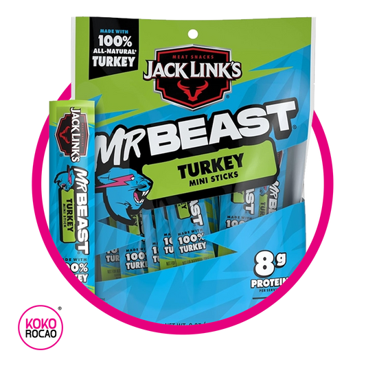 Bolsa de Jack Links Mr Beast Turkey Mini Sticks 170 g