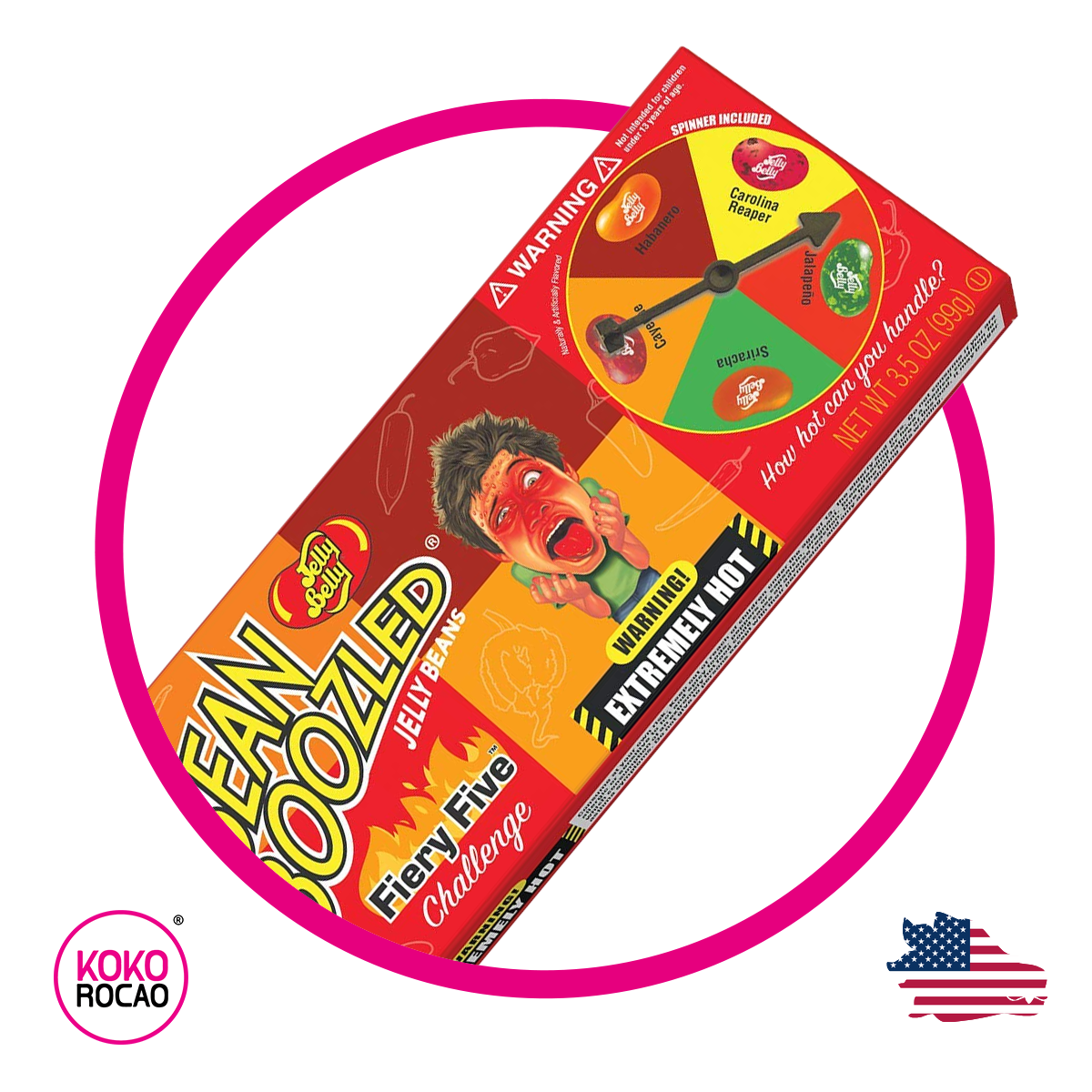 Caja de Jelly Belly Bean Boozled Ruleta Hot 99 g