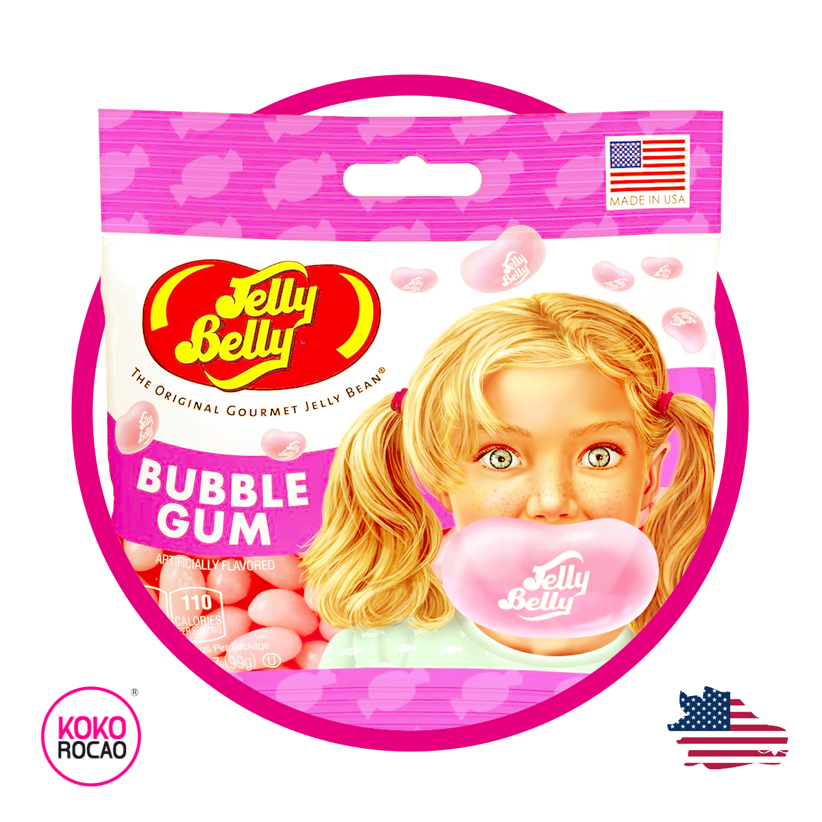 Bolsa de Jelly Belly Bubble Gum 99 g