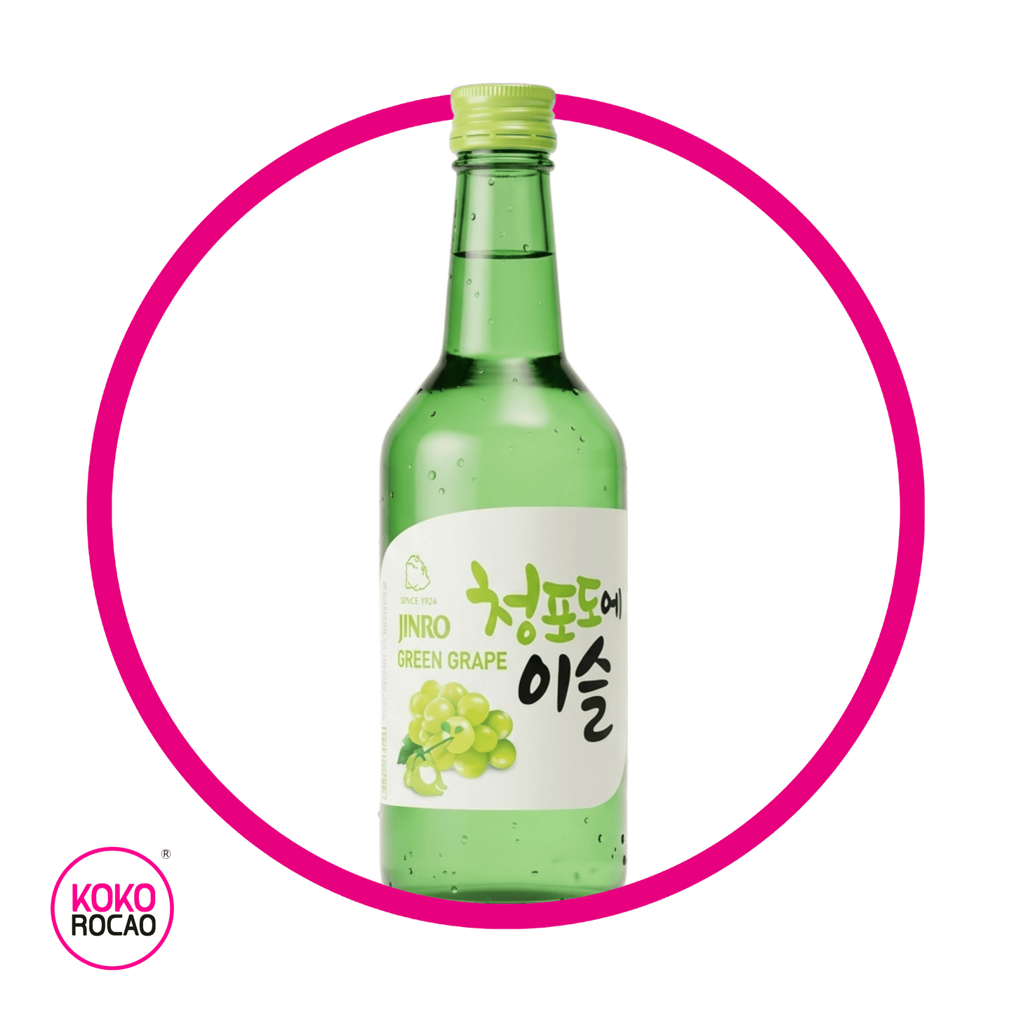 Botella de Jinro Uva Verde Alcholica 360 ml