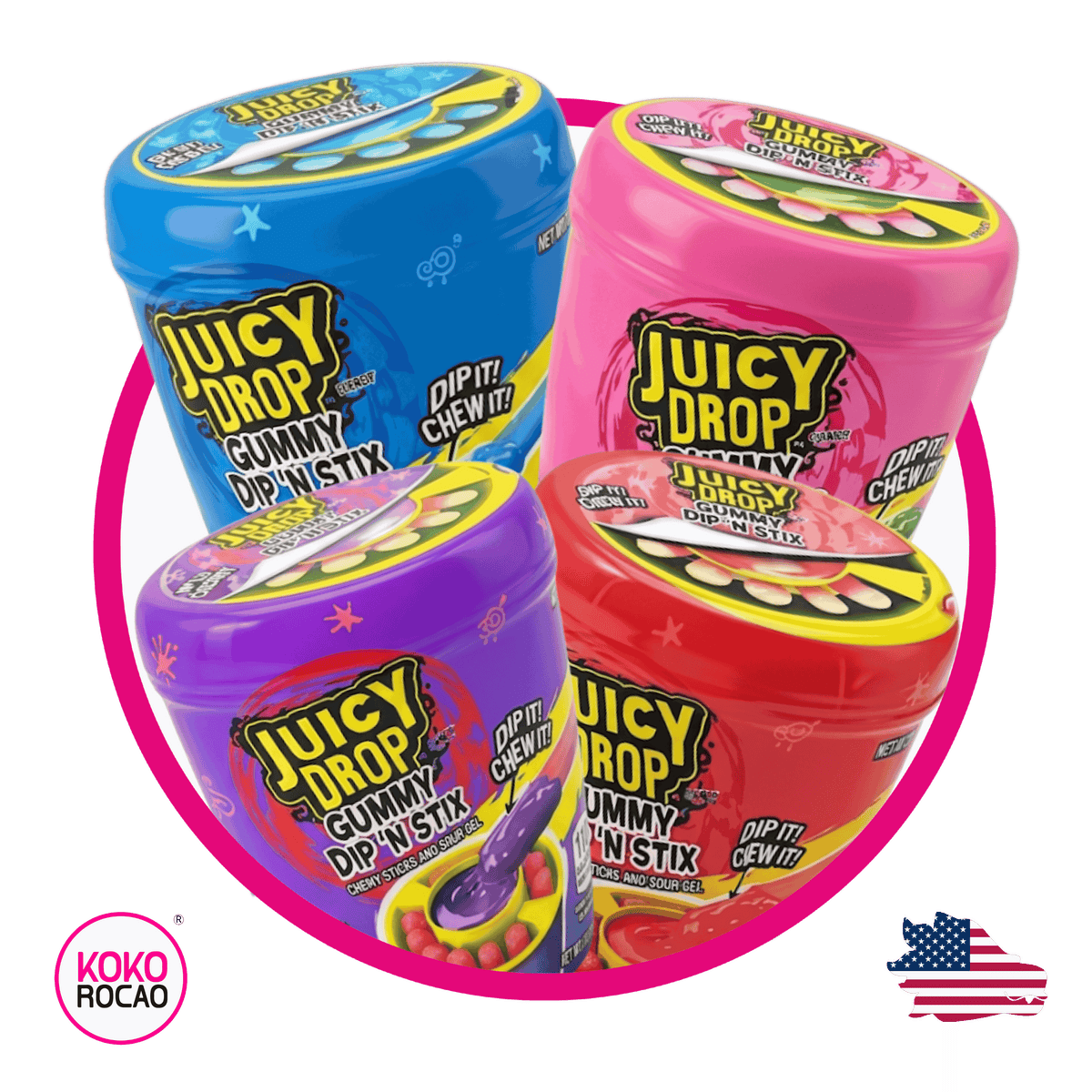Bote de Juicy Drop Dipn Stix