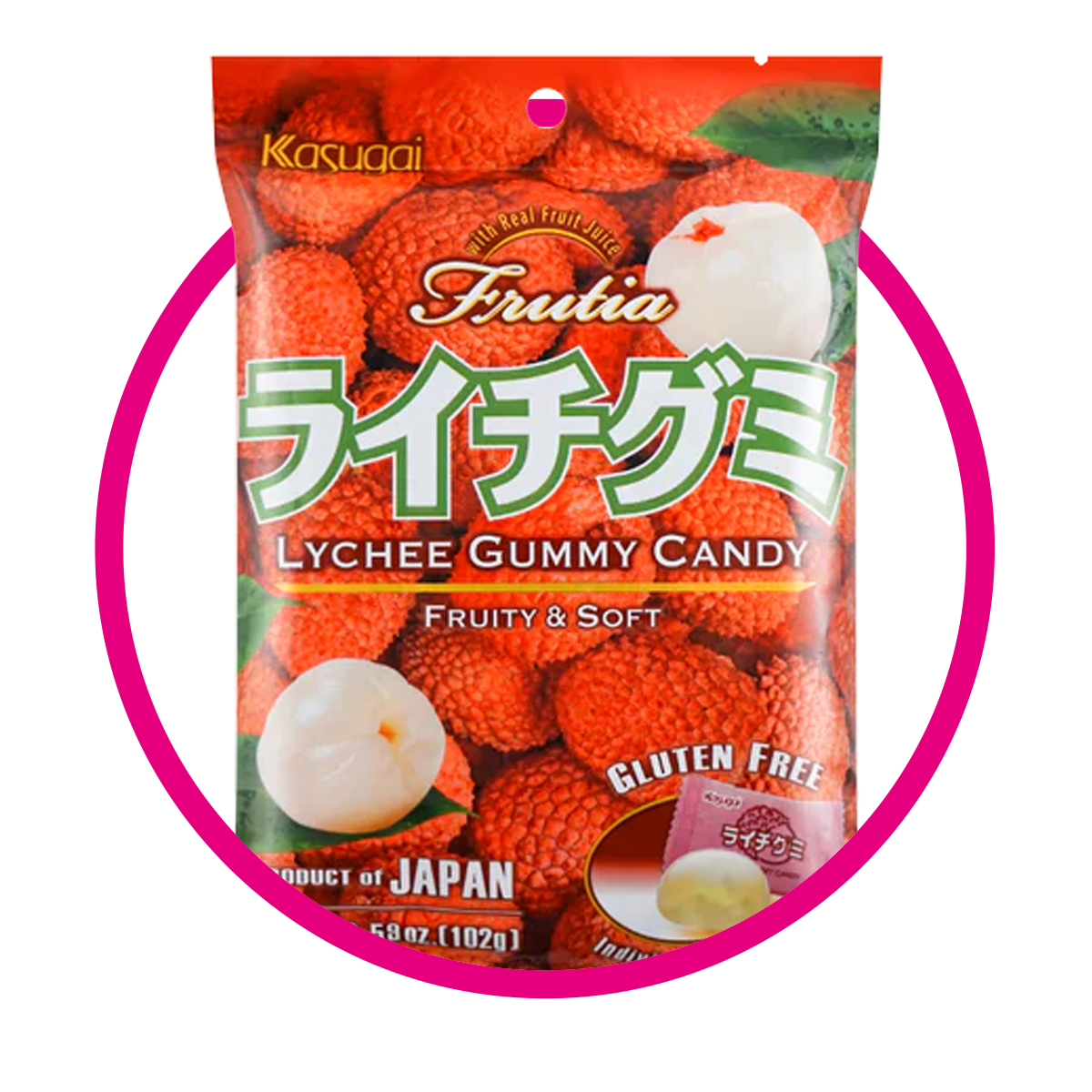 Bolsa de Kasugai Lychee 102 g