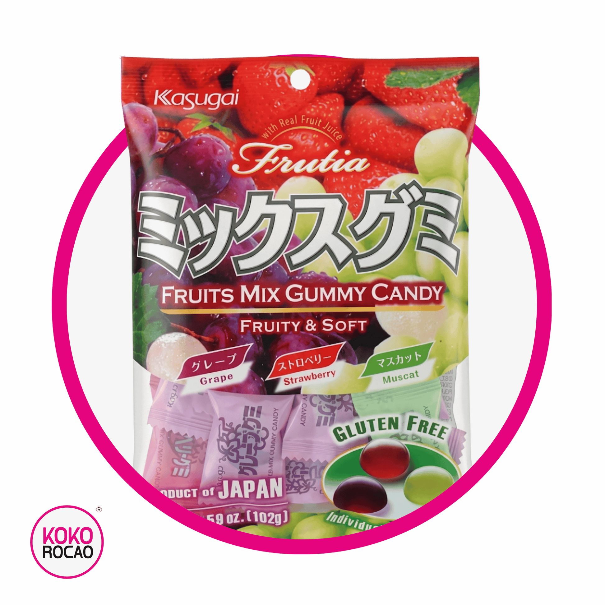Bolsa de Kasugai Mix Grape 102 g