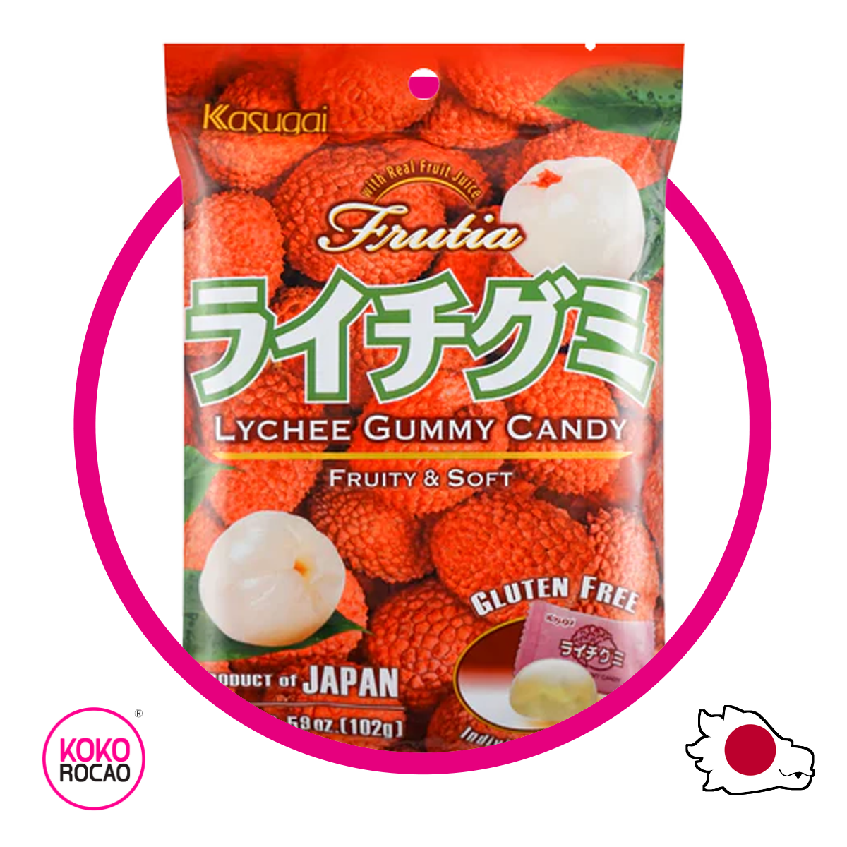 Bolsa de Kasugai Lychee 102 g