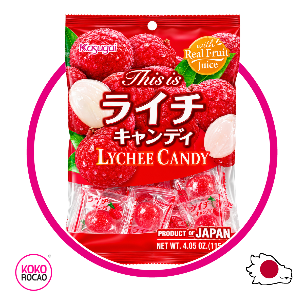 Bolsa de Kasugai Lychee 115 g