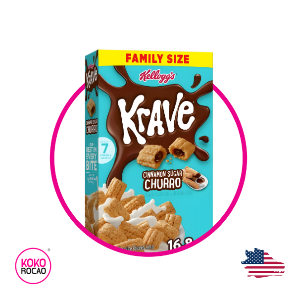 Caja de Kelloggs Krave Cinnamon Sugar Churro 4765 g