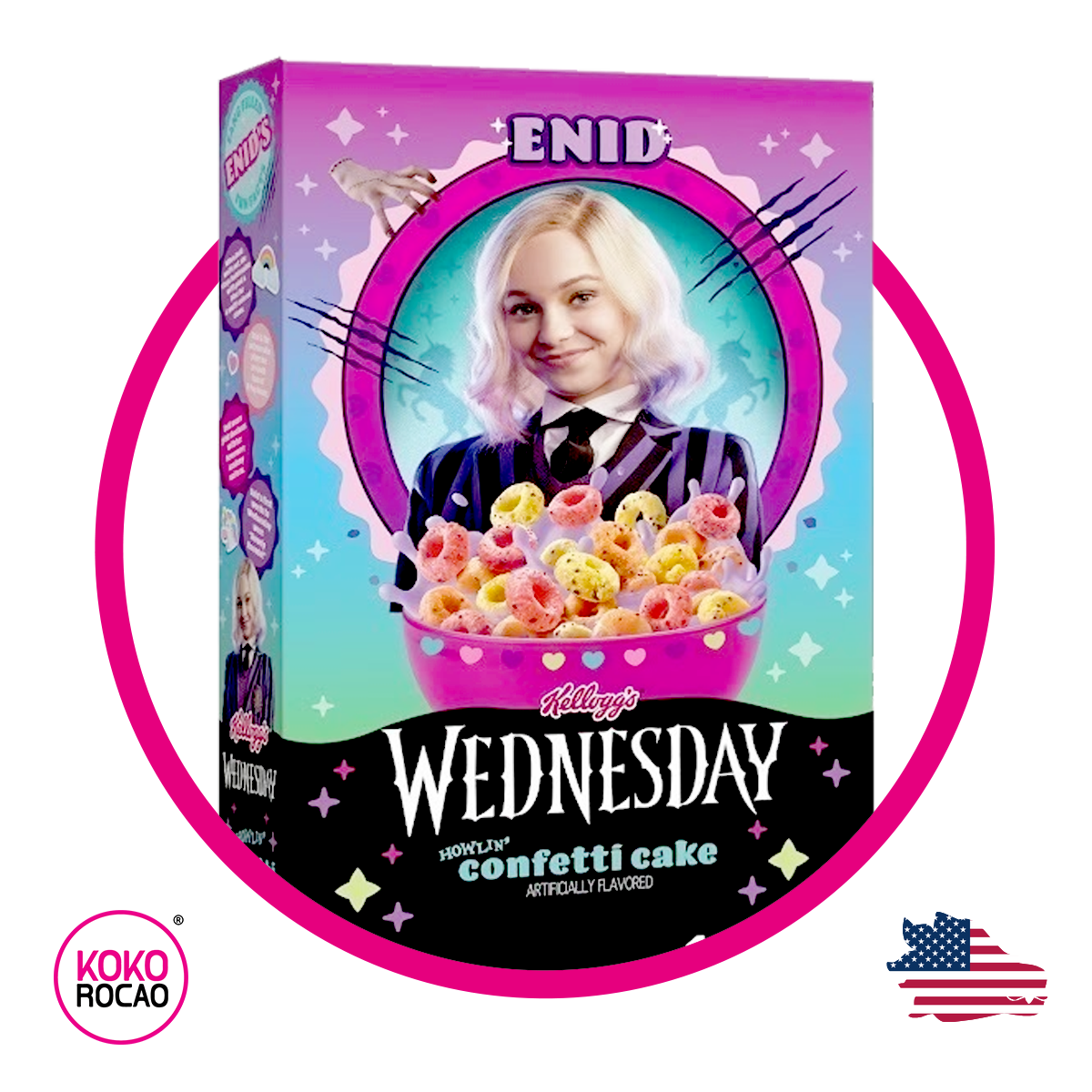Caja de Kelloggs Wednesday Enid 320 g