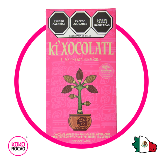 Caja de Kixocolatl Pimienta Rosa 80 g