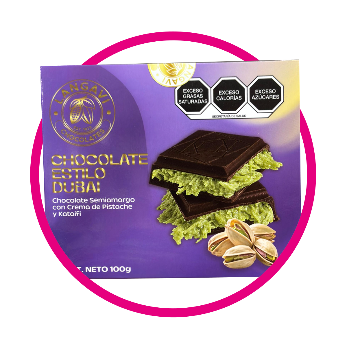 Caja de Langavi Dubai Amargo 100 g
