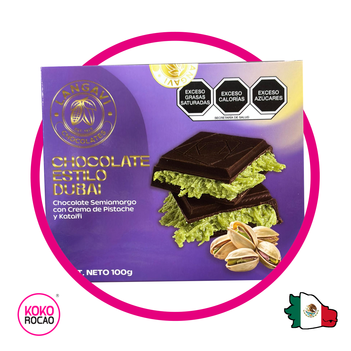 Caja de Langavi Dubai Amargo 100 g