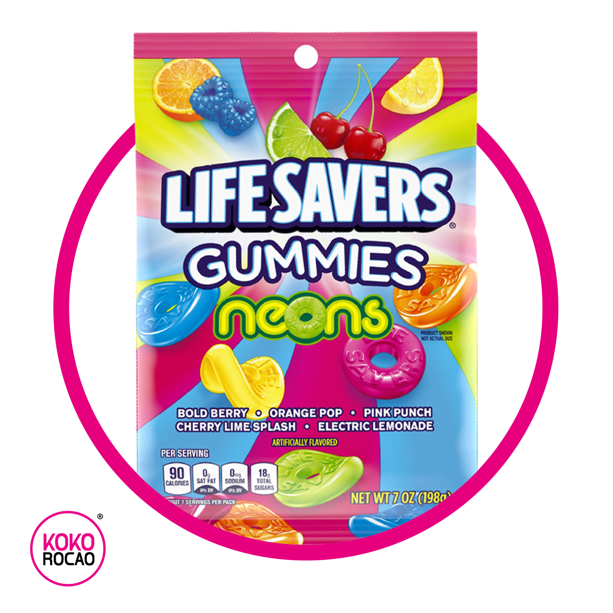 Bolsa de Life Savers Neons 198 g