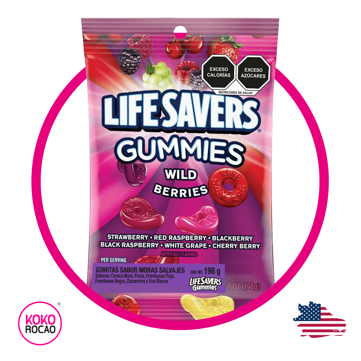 Bolsa de Life Savers Berries 198 g