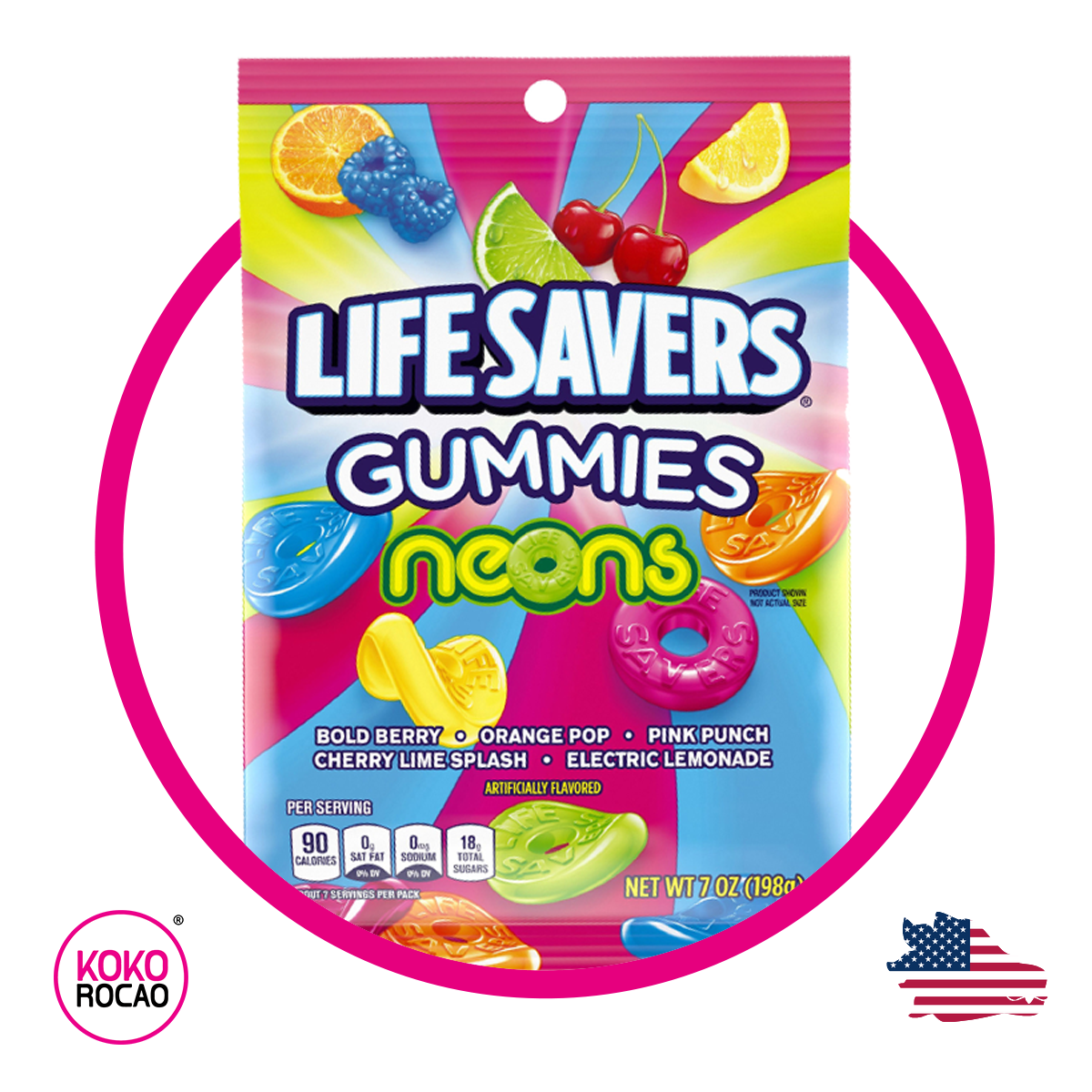 Bolsa de Life Savers Neons 198 g