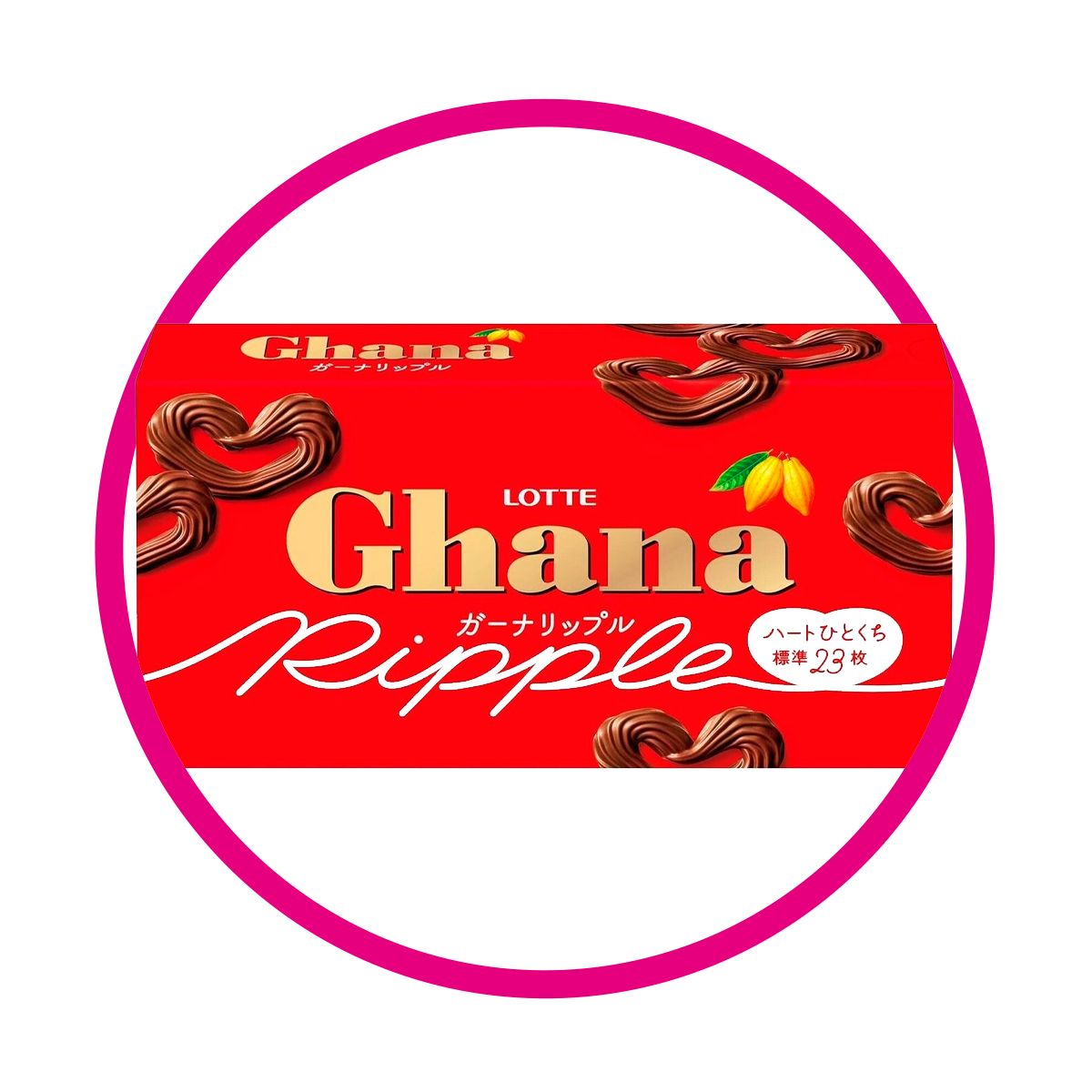 Caja de Lotte Ghana Ripple 58 g