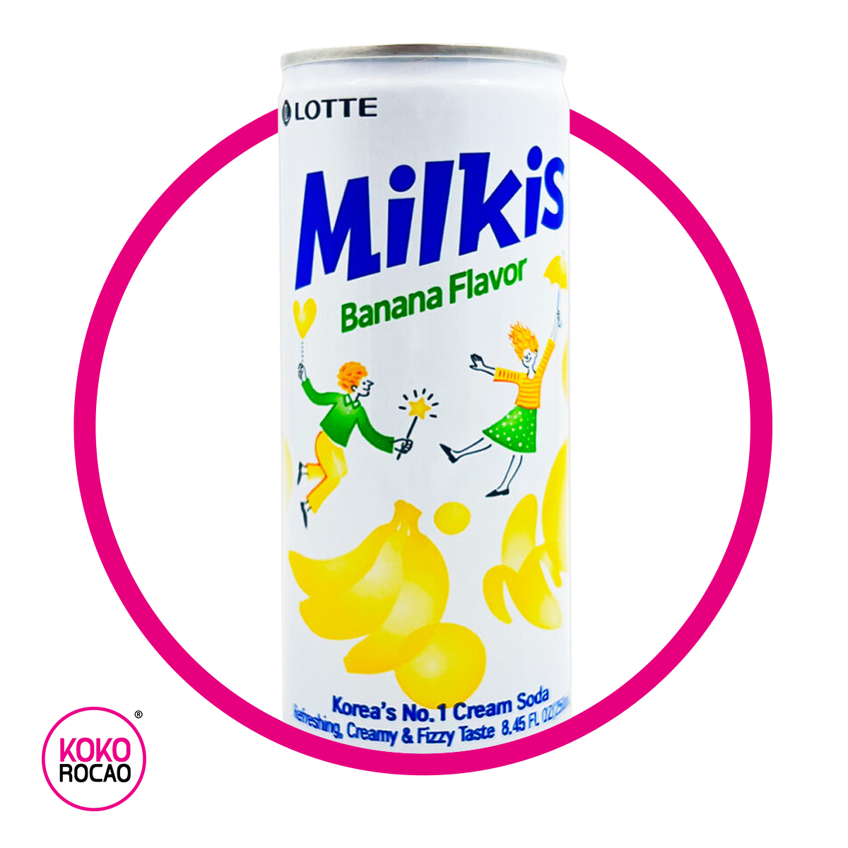 Lata de Lotte Milkis Banana 250 ml