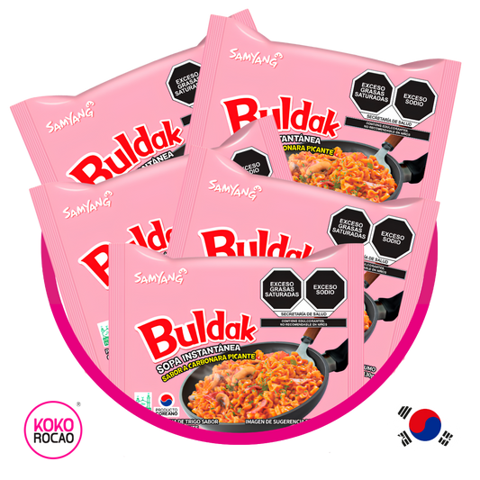 PAQUETE DE 5 RAMEN BULDAK CARBONARA