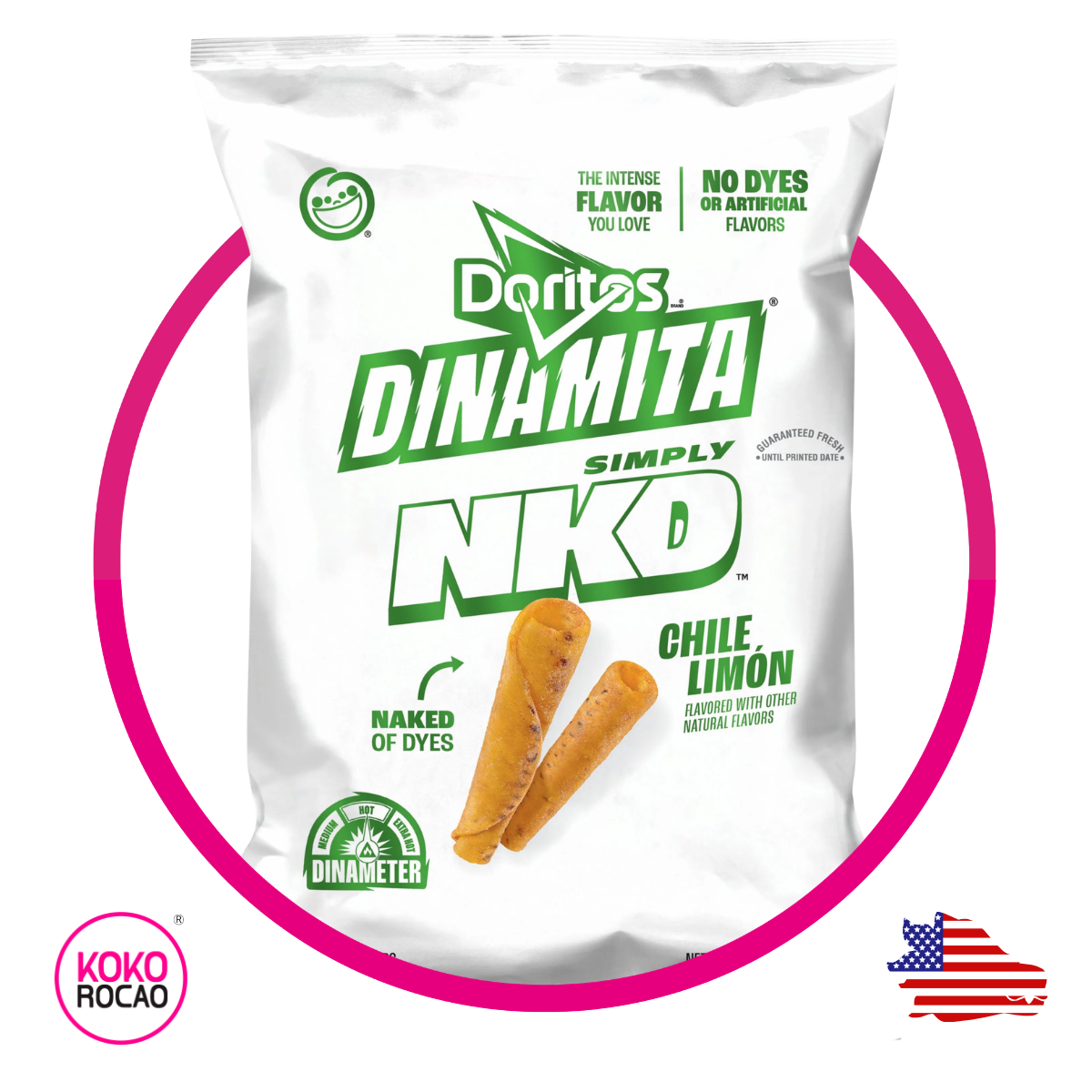 DORITOS DINAMITA NKD CHILE LIMÓN SNACKS BOLSA 304.7G