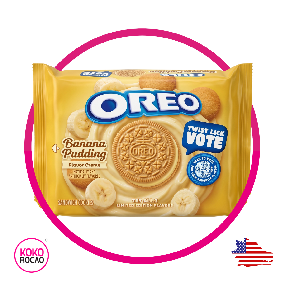 OREO BANANA PUDING COOKIE BOLSA 303GR