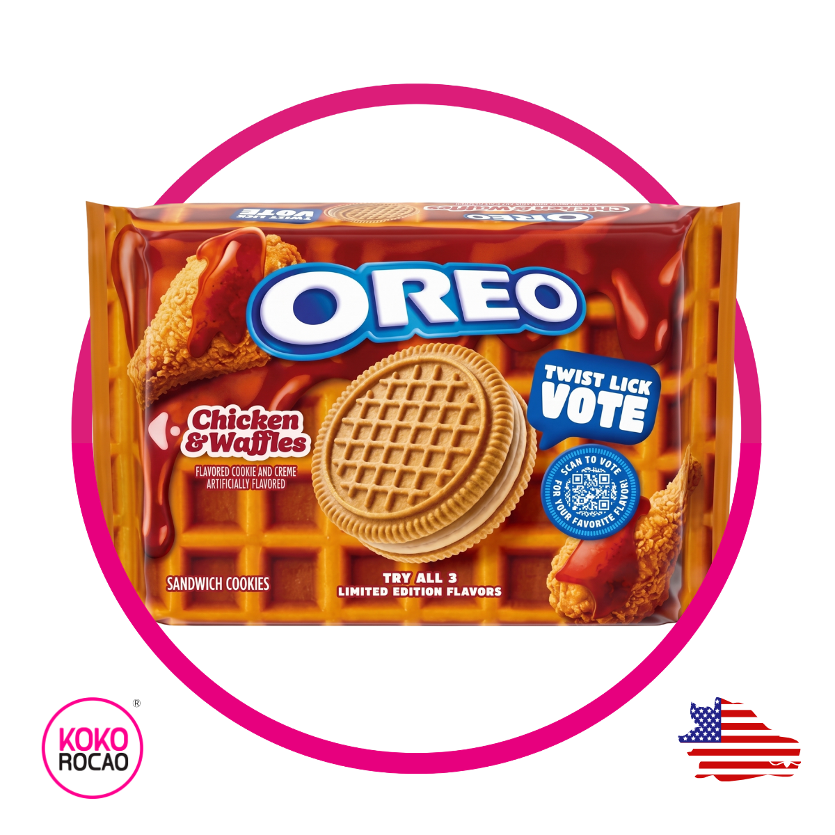 OREO CHICKEN&WAFFLES COOKIE BOLSA 303GR