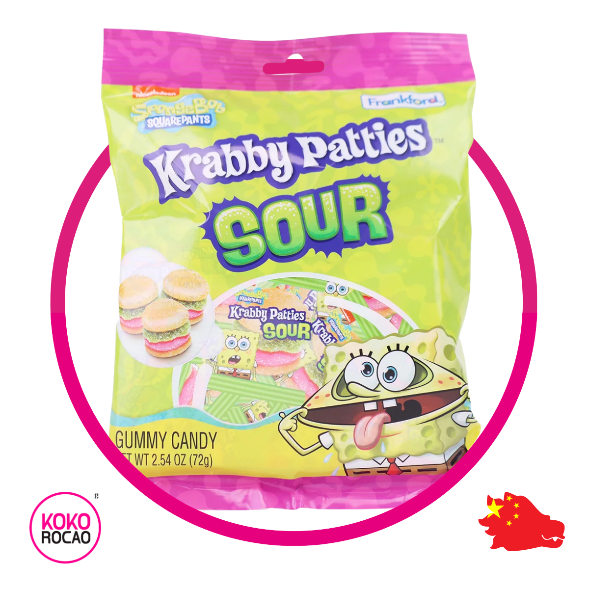 KRABBY PATTIES SOUR GUMMY BOLSA 72GR
