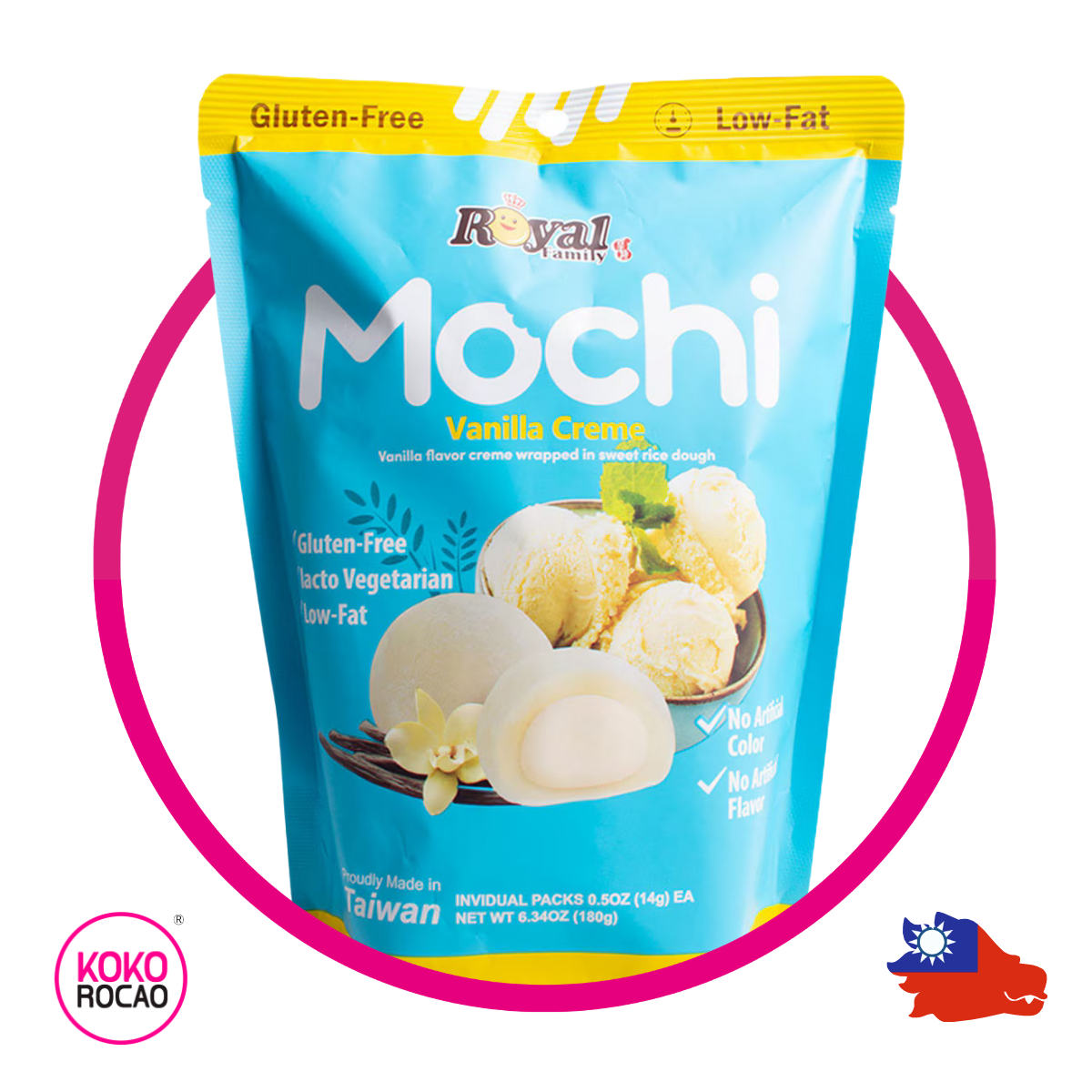 ROYAL FAMILY MOCHI VAINILLA CUPCAKE BOLSA 180 GR