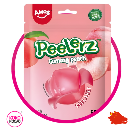 AMOS PEELERZ PEACH GUMMY BOLSA 65G