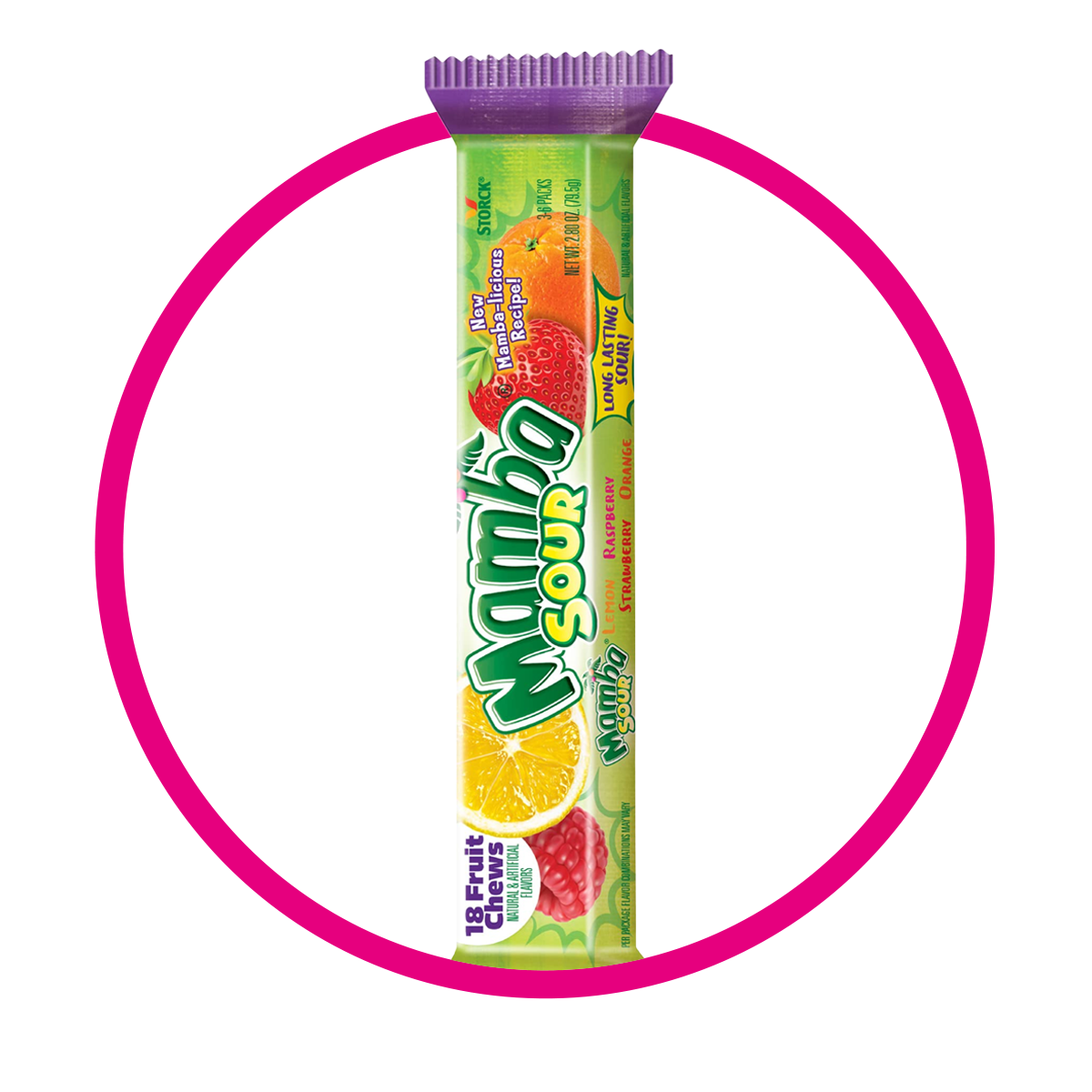Mamba Sour 4 Sabores Tira 79.5 g