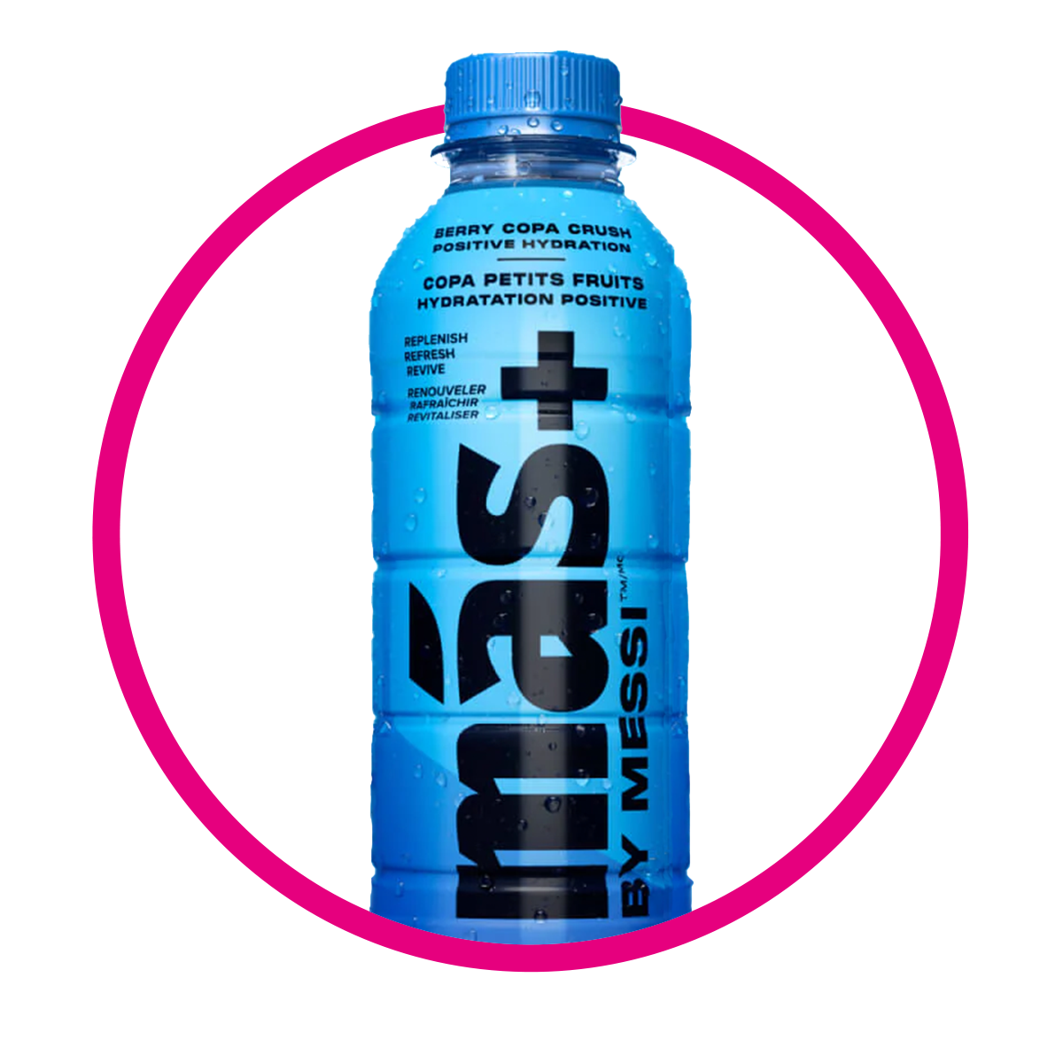 Botella de Mas+ By Messi Berry Copa Crush Vitaminzed 500 ml