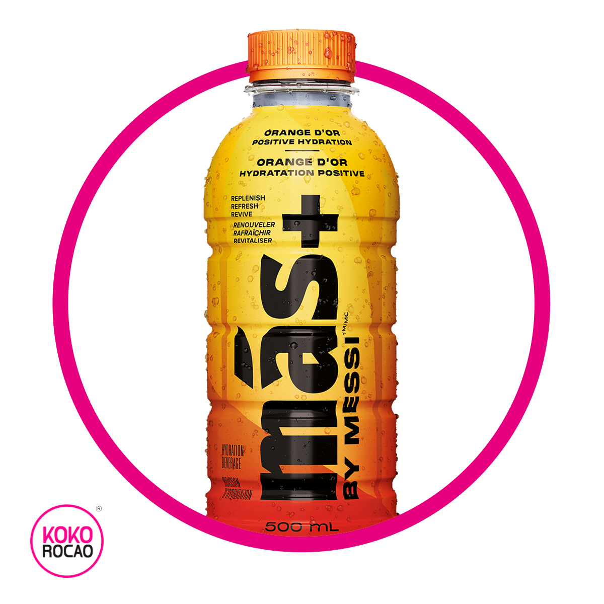 Botella de Mas+ By Messi Orange D´or Vitaminzed 500 ml