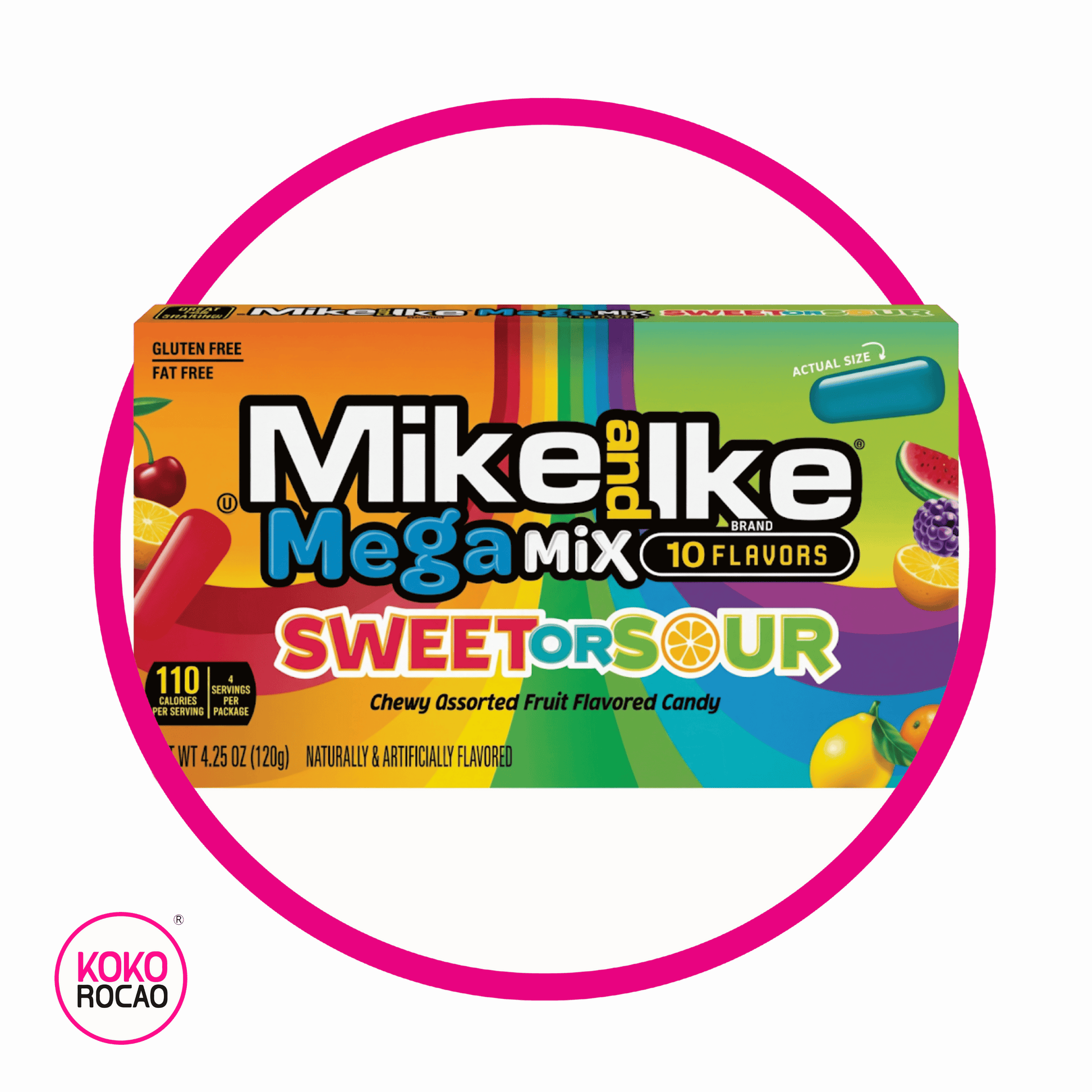 Caja de Mike And Ike Mega Mix 10 Falvors 120 g