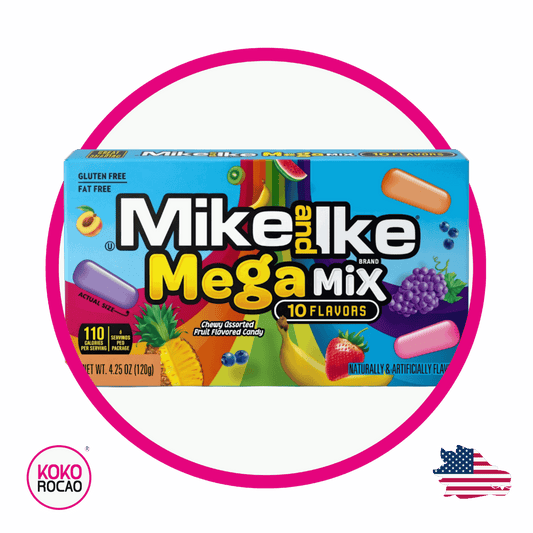 Caja de Mike And Ike Mega Mix 10 Sabores Assorted 120 g