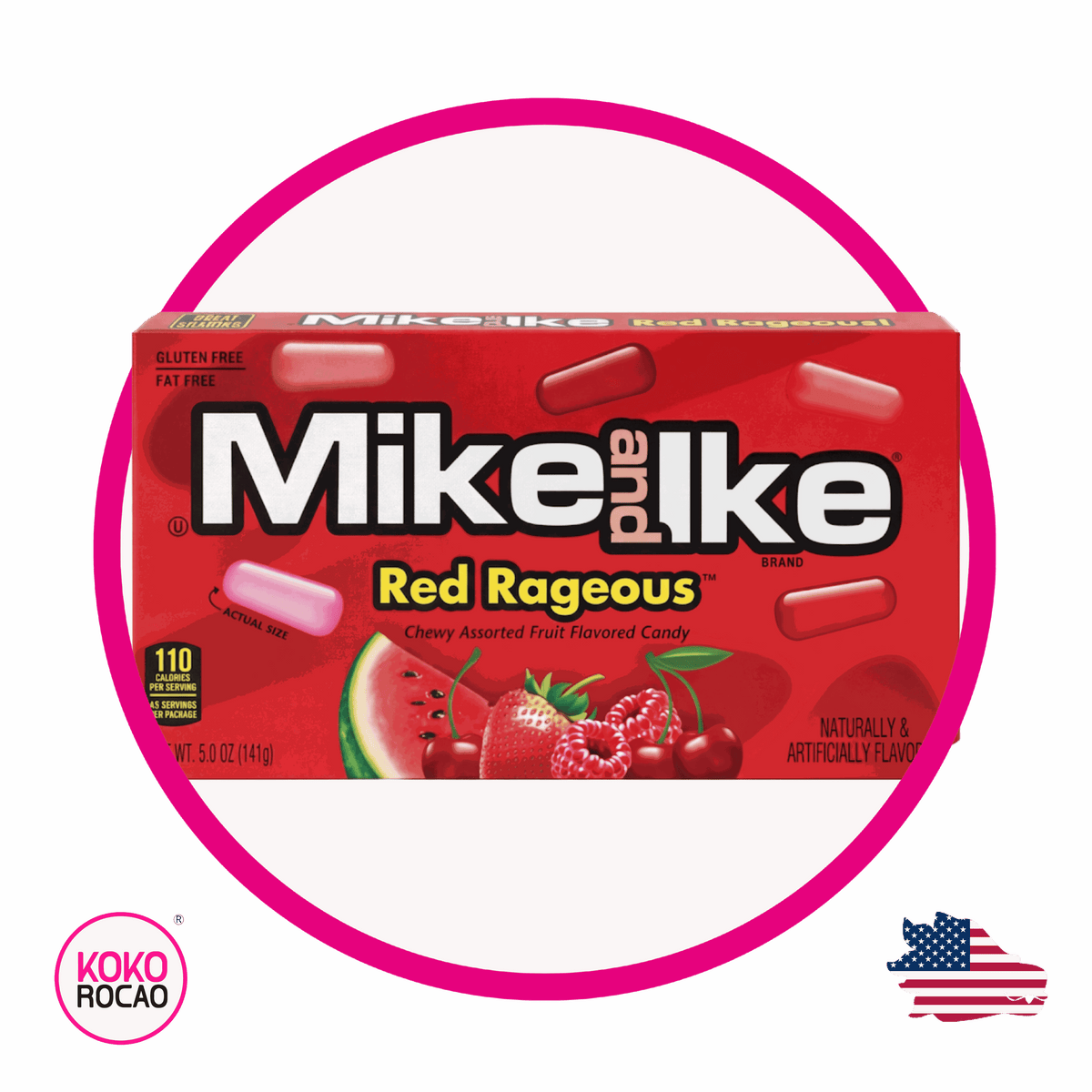 Caja de Mike And Ike Red Rageous! 120 g