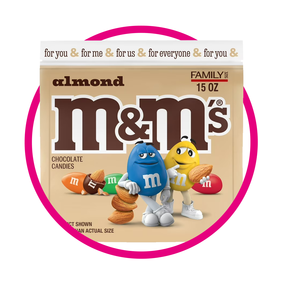 Bolsa de M&M's Almond Family Size 425.3 g