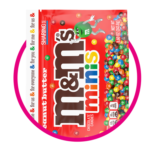 Bolsa de M&M's Minis Peanut Butter Stand Up 243.8 g