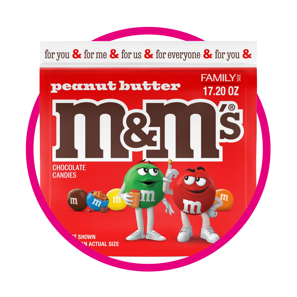 Bolsa de M&M's Peanut Butter Family Size 425.3 g