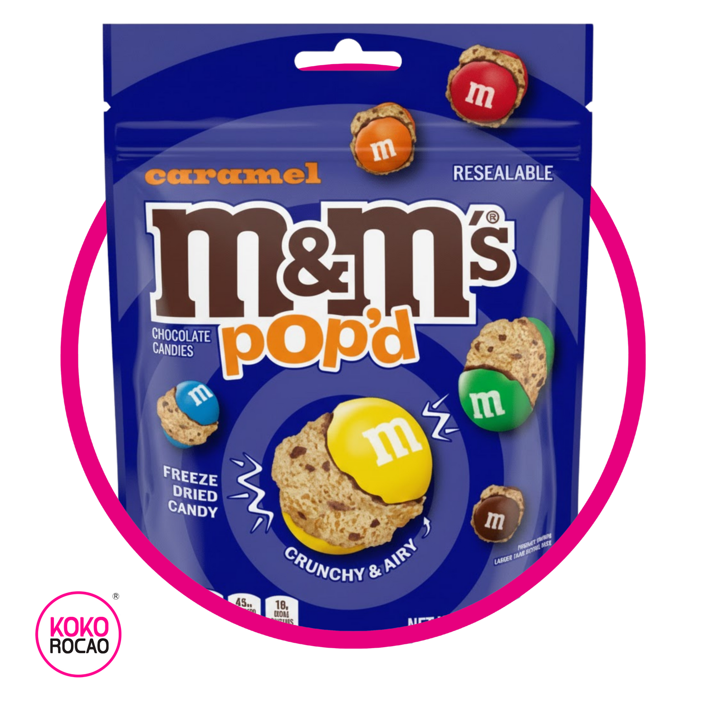 Bolsa de M&M's Popd Caramel 155 g