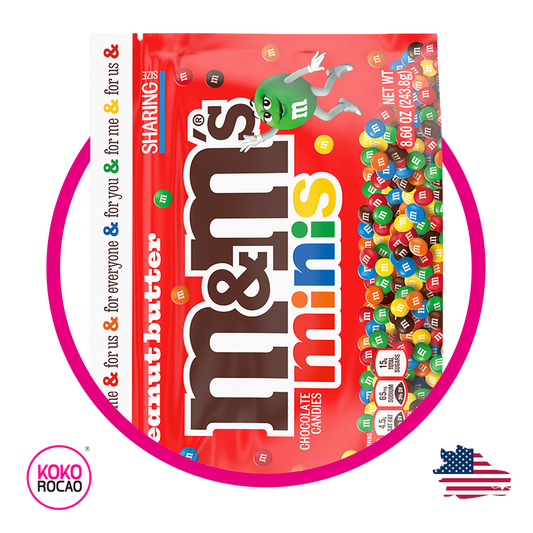 Bolsa de M&M's Minis Peanut Butter Stand Up 243.8 g