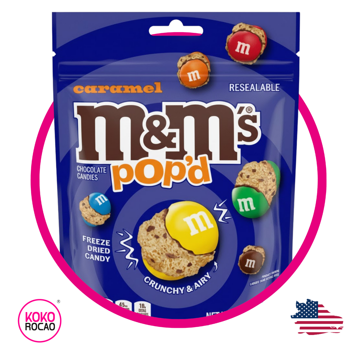 Bolsa de M&M's Popd Caramel 155 g