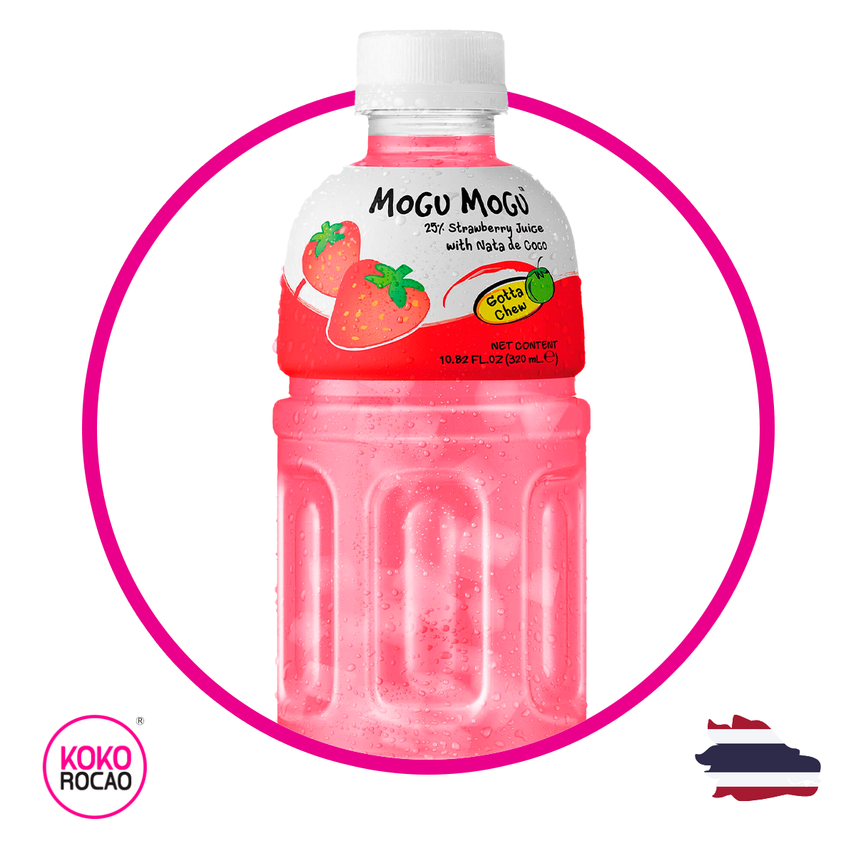 Botella de Mogu Mogu Strawberry 320 ml