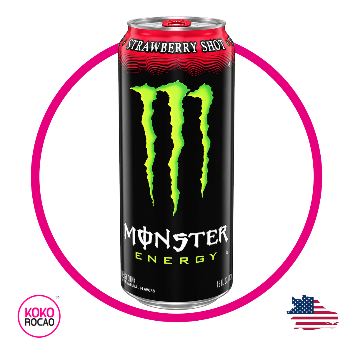 MONSTER ENERGY STRAWBERRY SHOT ENERGETIC LATA 473ML