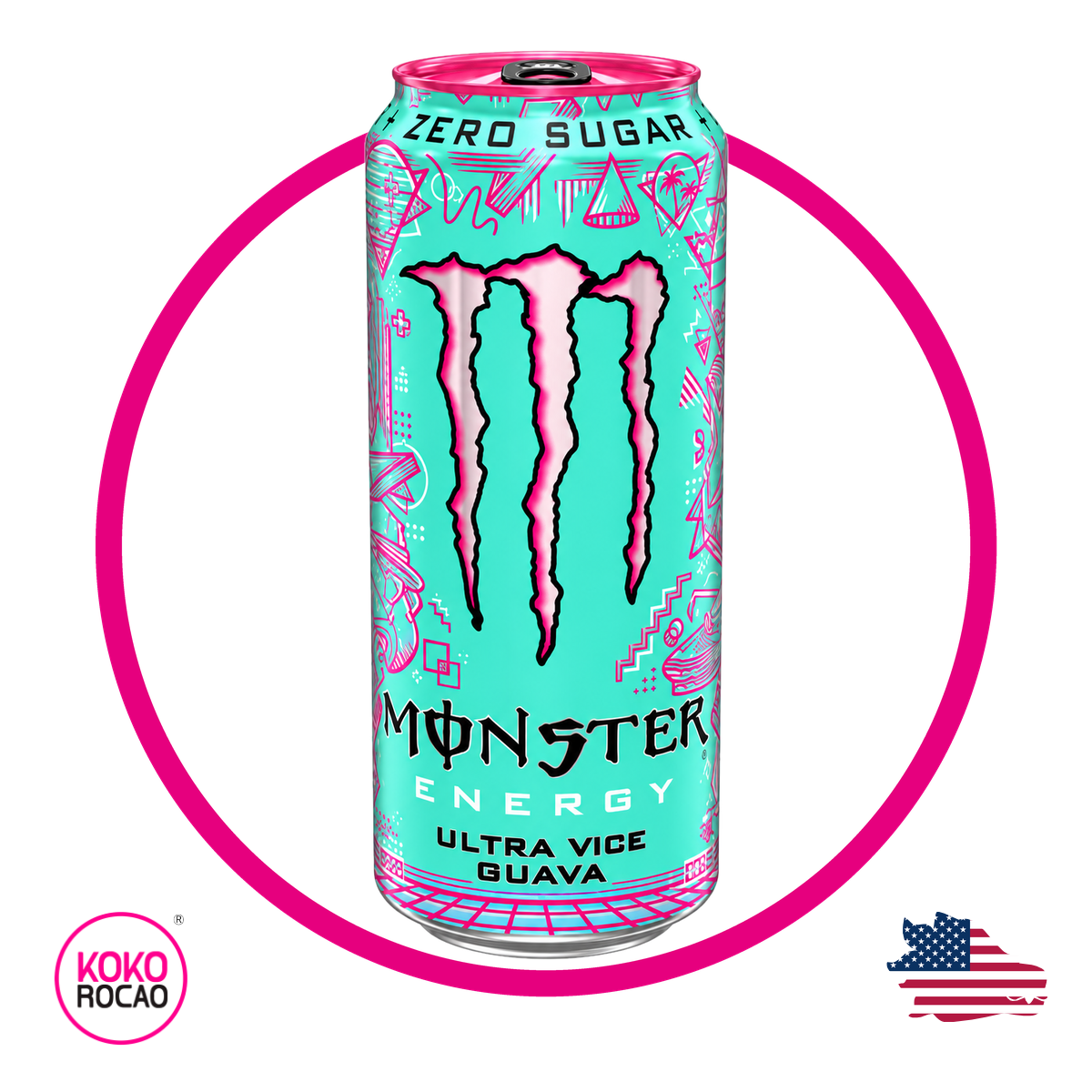 MONSTER ENERGY ZERO SUGAR ULTRA VICE GUAVA ENERGETIC LATA 473ML