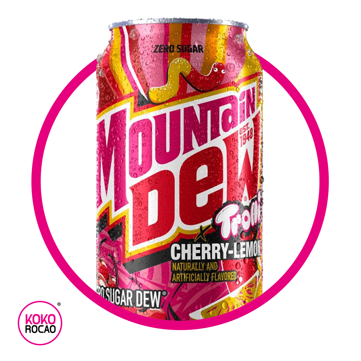 Lata de Mountain Dew Trolli Cherry-Lemon 355 ml