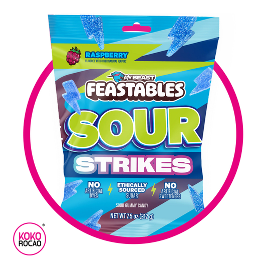 Bolsa de Mr Beast Feastables Sour Strikes 212 g
