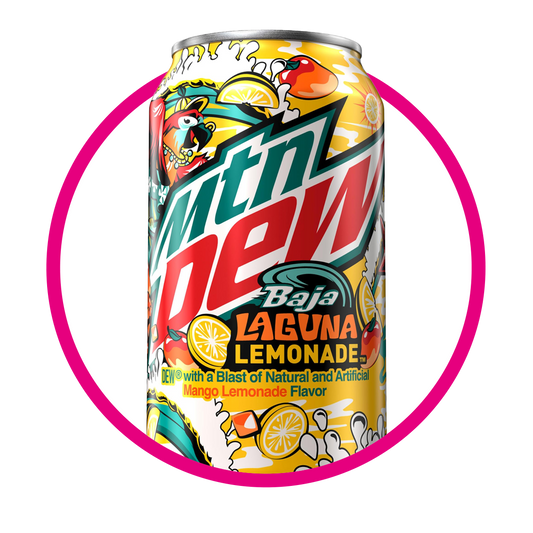 Lata de MTN Dew Baja Blast Laguna Lemonade 355 ml