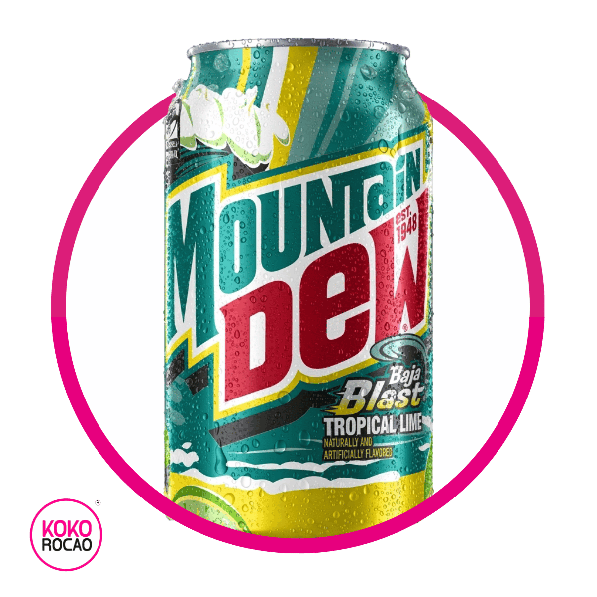 Lata de MTN Dew Baja Blast 355 ml