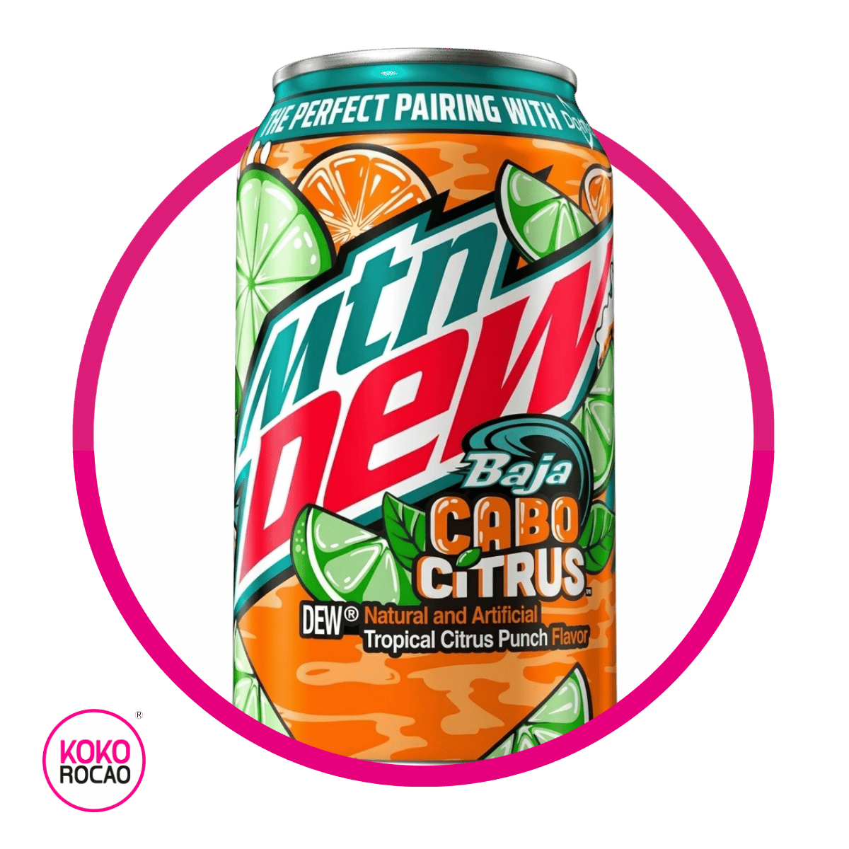 Lata de MTN Dew Baja Cabo Citrus 355 ml