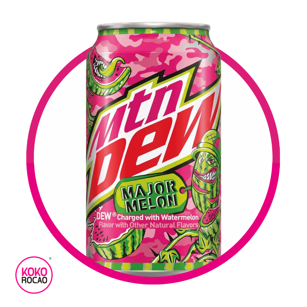 Lata de MTN Dew Major Melon 355 ml
