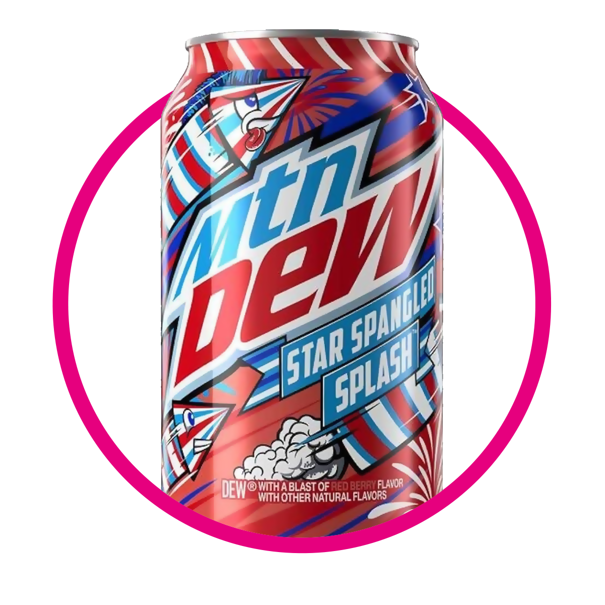 Lata de MTN Dew Star Spangled Splash 355 ml