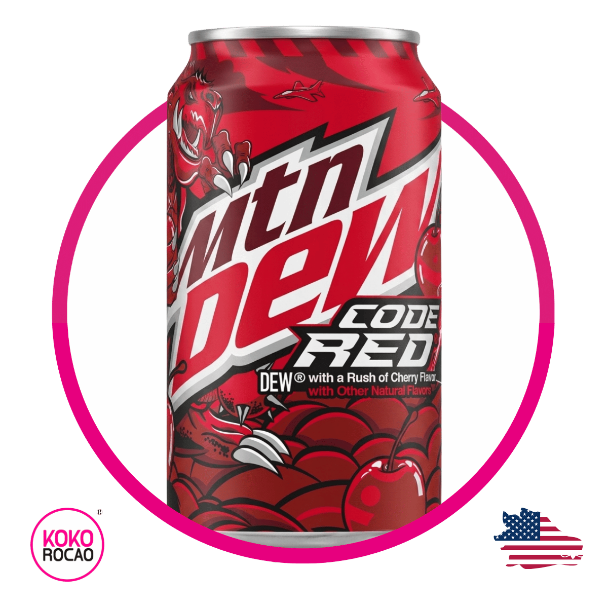 Lata de MTN Dew Code Red 355 ml
